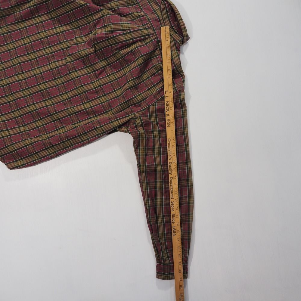 Ralph Lauren Shirt Mens Large Red Plaid Long Sleeve Button Front Cotton Preppy - Picture 6 of 8